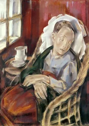 The Convalescent, 1930 (pasztell a kártyán)